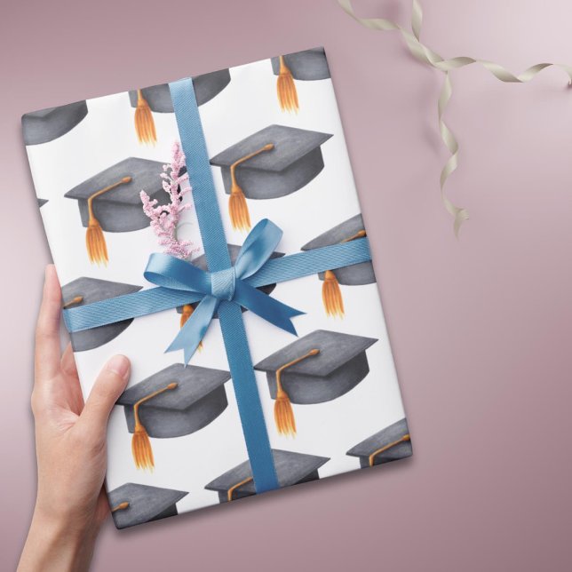 Papier Cadeau Casquette noire de graduation avec Tassel d'or (Créateur téléchargé)