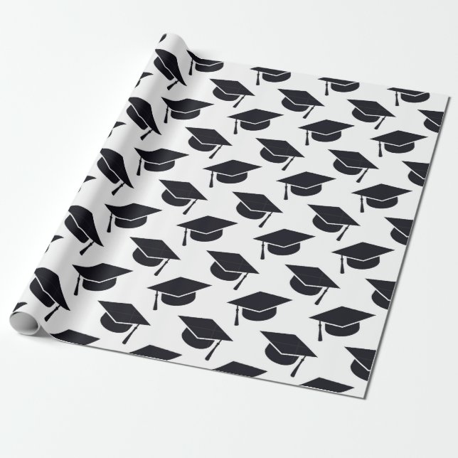 Papier Cadeau Casquettes de diplômes (Déroulé)