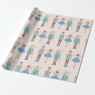 Papier Cadeau Casse-Noisette Ballet Minimal Moderne