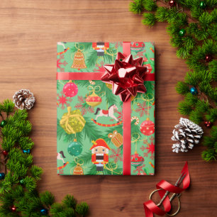 Papier Cadeau Casse-Noisette de Noël Jouets Soldats Cheval à Bas
