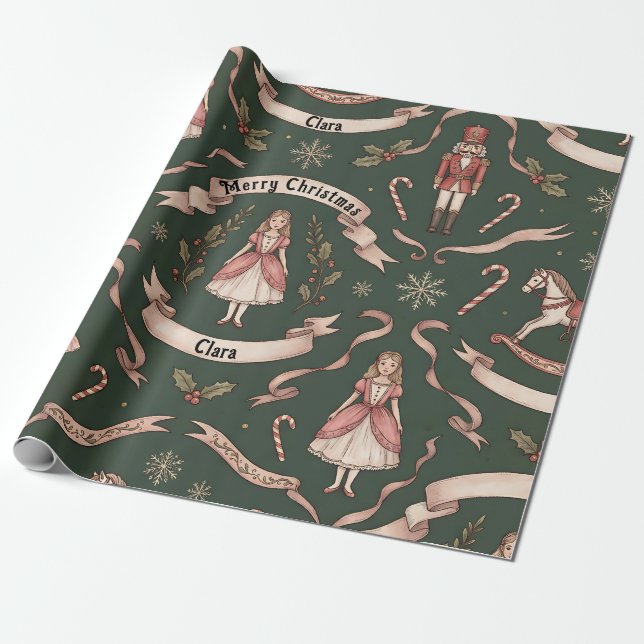 Papier Cadeau Casse-noisette Élégant  (Déroulé)