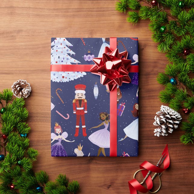 Papier Cadeau Casse-noisette Mignons Soldats de Noël Danseurs (Créateur téléchargé)