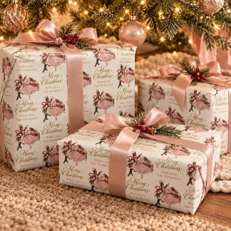 Papier Cadeau Casse-noisette personnalisé de Noël vintage