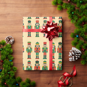 Papier Cadeau Casse-noix de Noël sur fond clair