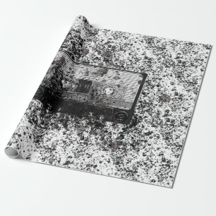 Papier Cadeau Cassette audio rétro
