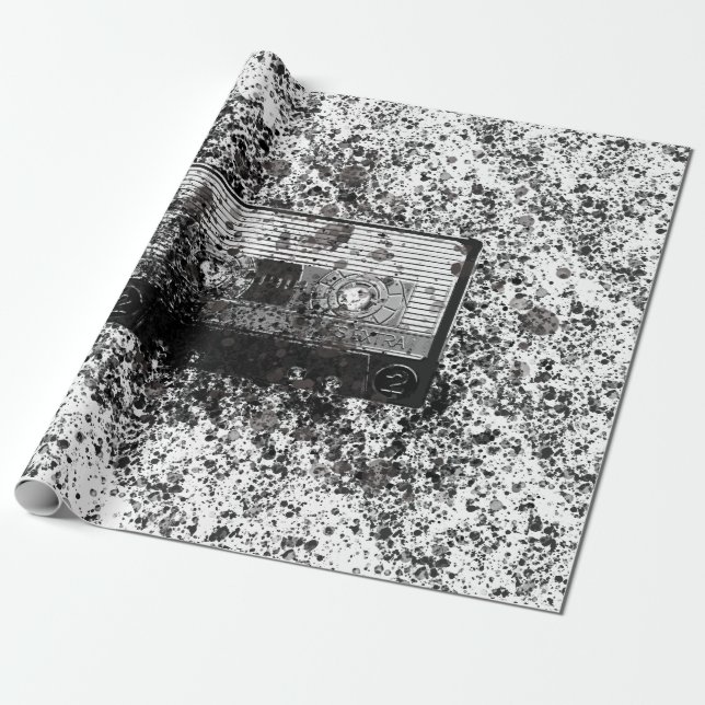 Papier Cadeau Cassette audio rétro (Déroulé)