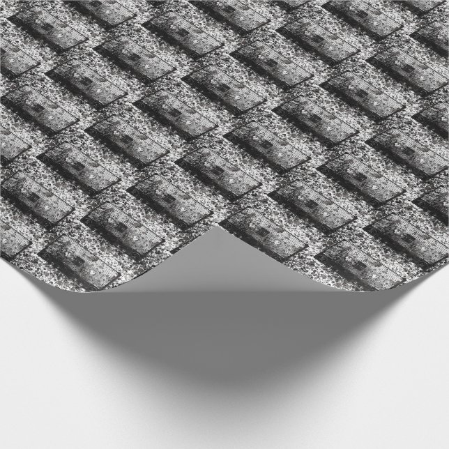 Papier Cadeau Cassette audio rétro (Coin)