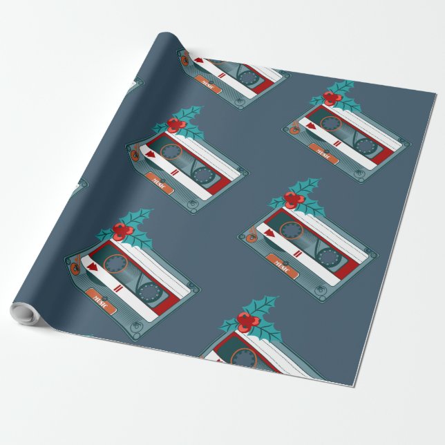 Papier Cadeau cassette de musique de noël (Déroulé)