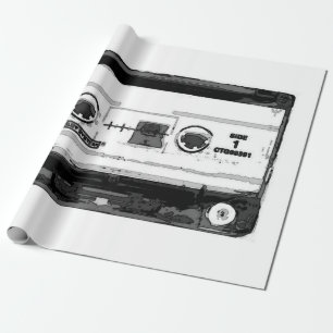 Papier Cadeau Cassette Pop Art
