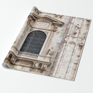 Papier Cadeau Cathédrale de Milan. Beau temple italien