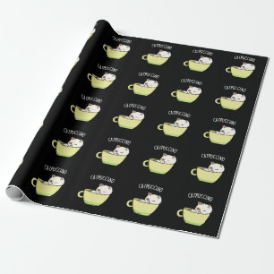 Papier Cadeau Catpuccino Kitty Chaton Drôle Dans Tasse Jeu de Mo