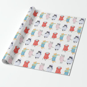 Papier Cadeau CATS PAJAMAS Enveloppement papier