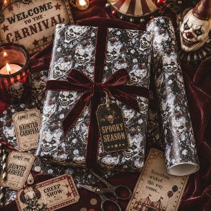 Papier Cadeau Cauchemar de Clown Horreur Halloween