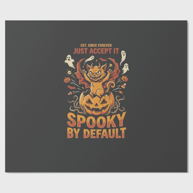 Papier Cadeau Cauchemar de Costumes d'Halloween (Plat)