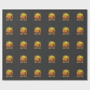 Papier Cadeau Cauchemar d'Halloween Cimetière Coucher de soleil