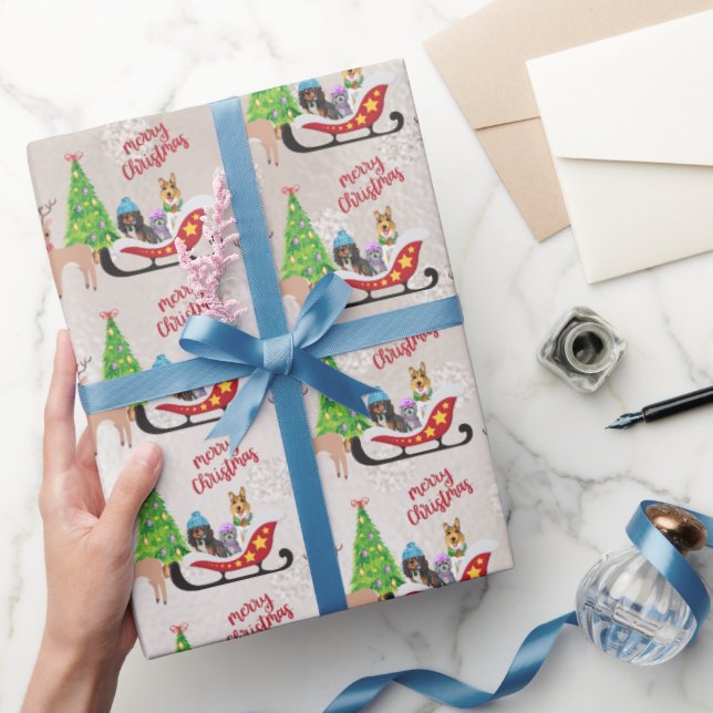 Papier Cadeau Cavalier King Charles, Collie et Havanais (Cadeaux)