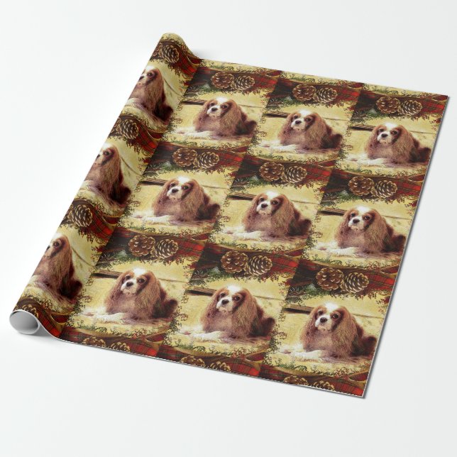 Papier Cadeau Cavalier King Charles Spaniel (Déroulé)