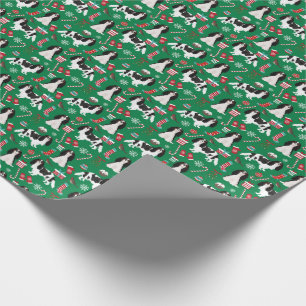 Papier Cadeau Cavalier le roi Charles Spaniel Noël Tricolé
