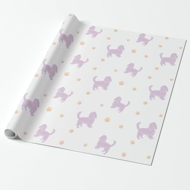 Papier Cadeau Cavalier Wrapping Paper – Minimal Lavender Gift (Déroulé)