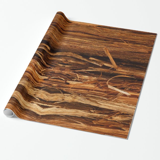 Papier Cadeau Cèdre texturé en écorce de bois (Déroulé)