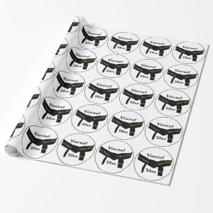 Papier Cadeau Ceinture noire de 1er degré d'arts martiaux