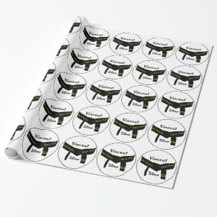 Papier Cadeau Ceinture noire de 2e degré d'arts martiaux
