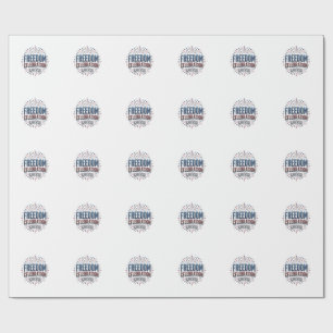 Papier Cadeau Célébration de la liberté 4 juillet Conception de