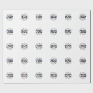 Papier Cadeau Célébration de la liberté 4 juillet conception de