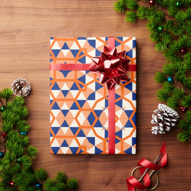 Papier Cadeau Célébration de monogramme cool pétillant pour tout (Cadeau de vacances)