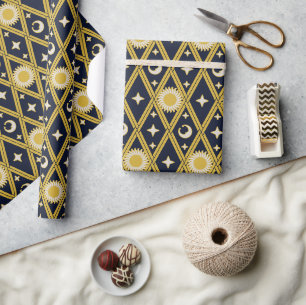 Papier Cadeau Celestial Harlequin Bold (Midnight Hearth)