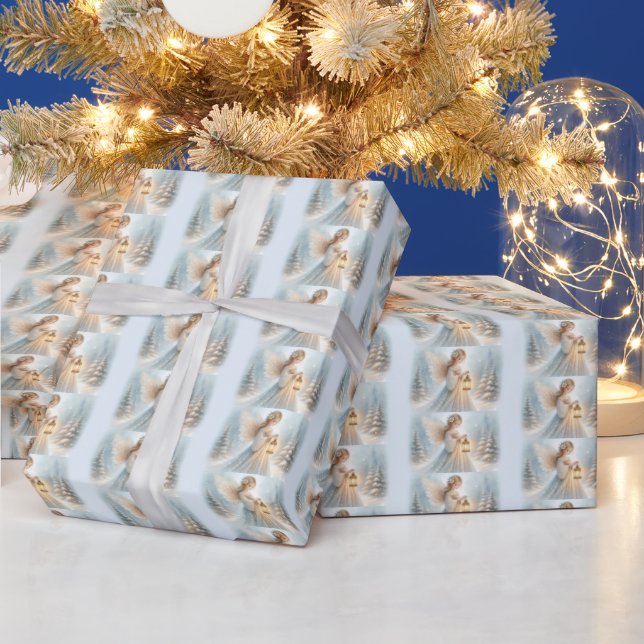 Papier Cadeau Celestial Winter Angel Lantern of Comfort (Vacances)