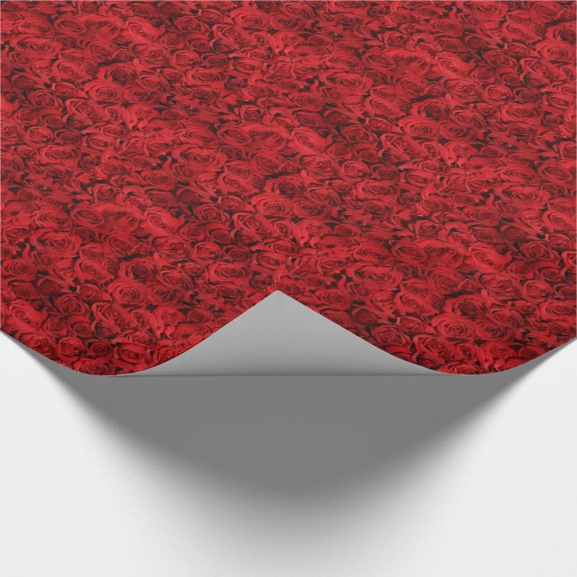 Papier Cadeau Centaines de beaux roses rouges (Coin)