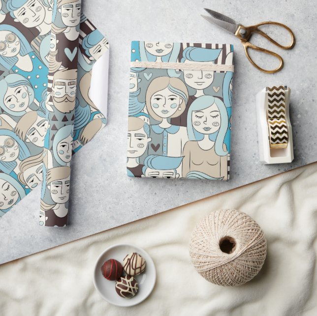 Papier Cadeau Centre-ville Fréquenté par la foule Carte d'identi (Artisanat)