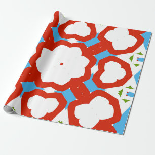 Papier Cadeau céramique mexicaine ancienne talavera. Design grap
