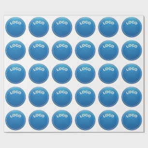 Papier Cadeau Cercle bleu, Logo rond, Badge circulaire, Concepti