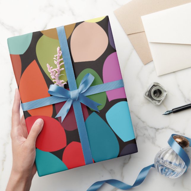 Papier Cadeau Cercles Abstraits colorés (Cadeaux)