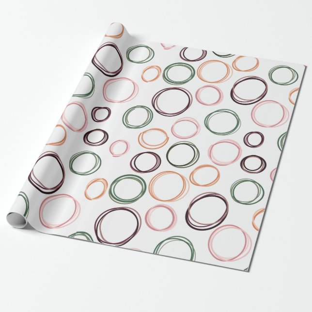 Papier Cadeau Cercles Boho (Déroulé)