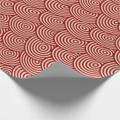 Papier Cadeau Cercles concentrés en cercles en rouge (Coin)