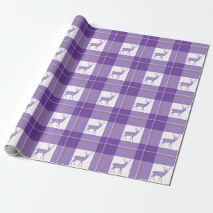 Papier Cadeau Cerfs communs de plaid