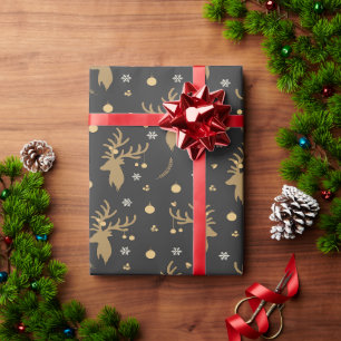 Papier cadeau cerfs Joyeux Noël