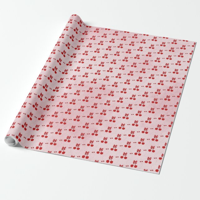 Papier Cadeau Cerise (Déroulé)
