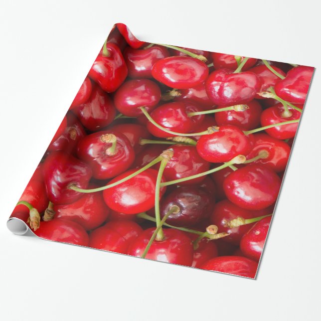 Papier Cadeau Cerise douce (Déroulé)