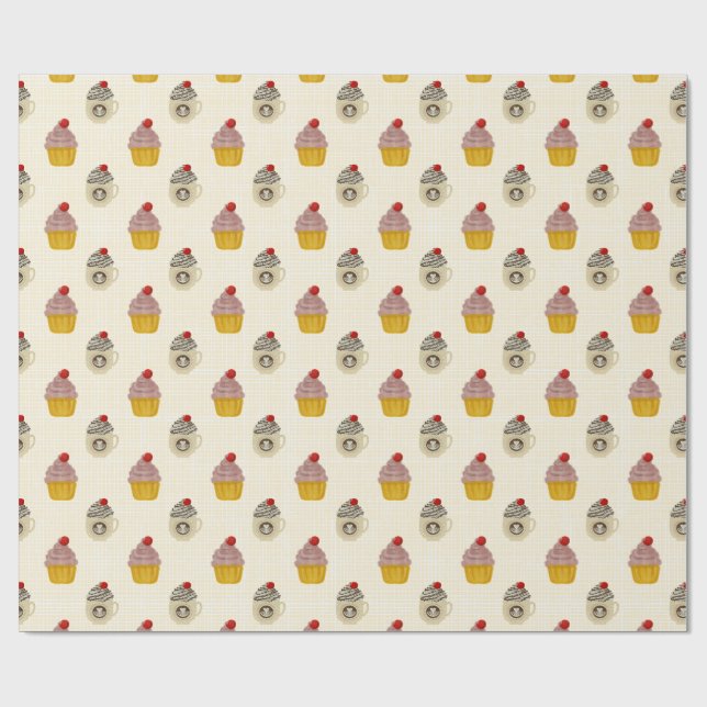Papier Cadeau Cerise sur le gâteau (Plat)