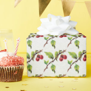 Papier Cadeau Cerise sur le Motif principal