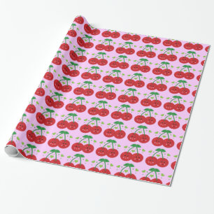 Papier Cadeau Cerises mignonnes