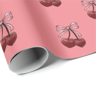 Papier Cadeau Cerises simples