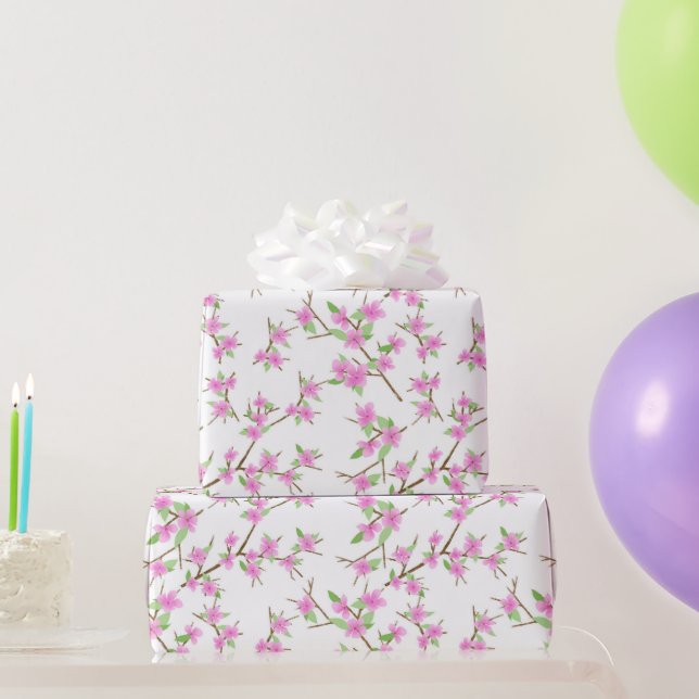 Papier Cadeau Cerisiers en fleurs (Cadeaux de fête)