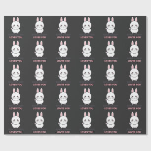 Papier Cadeau  Certain Lapin T-Shirt Vous Aime
