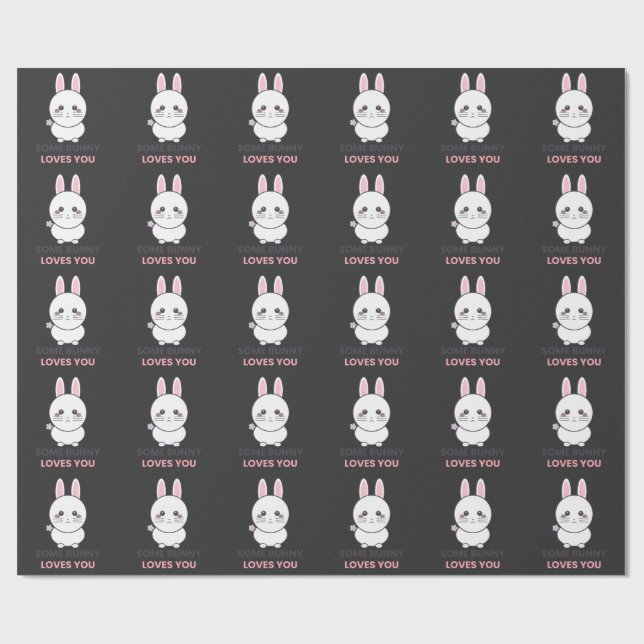Papier Cadeau  Certain Lapin T-Shirt Vous Aime (Plat)