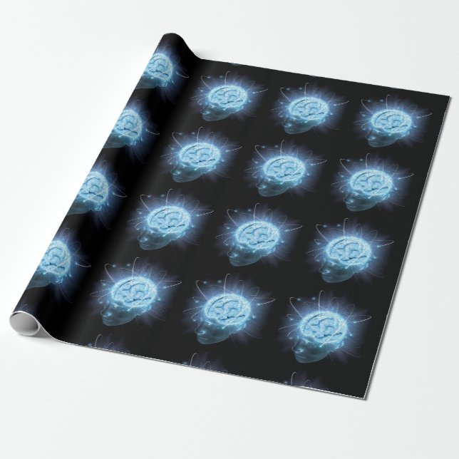 Papier Cadeau Cerveau atomique (Déroulé)